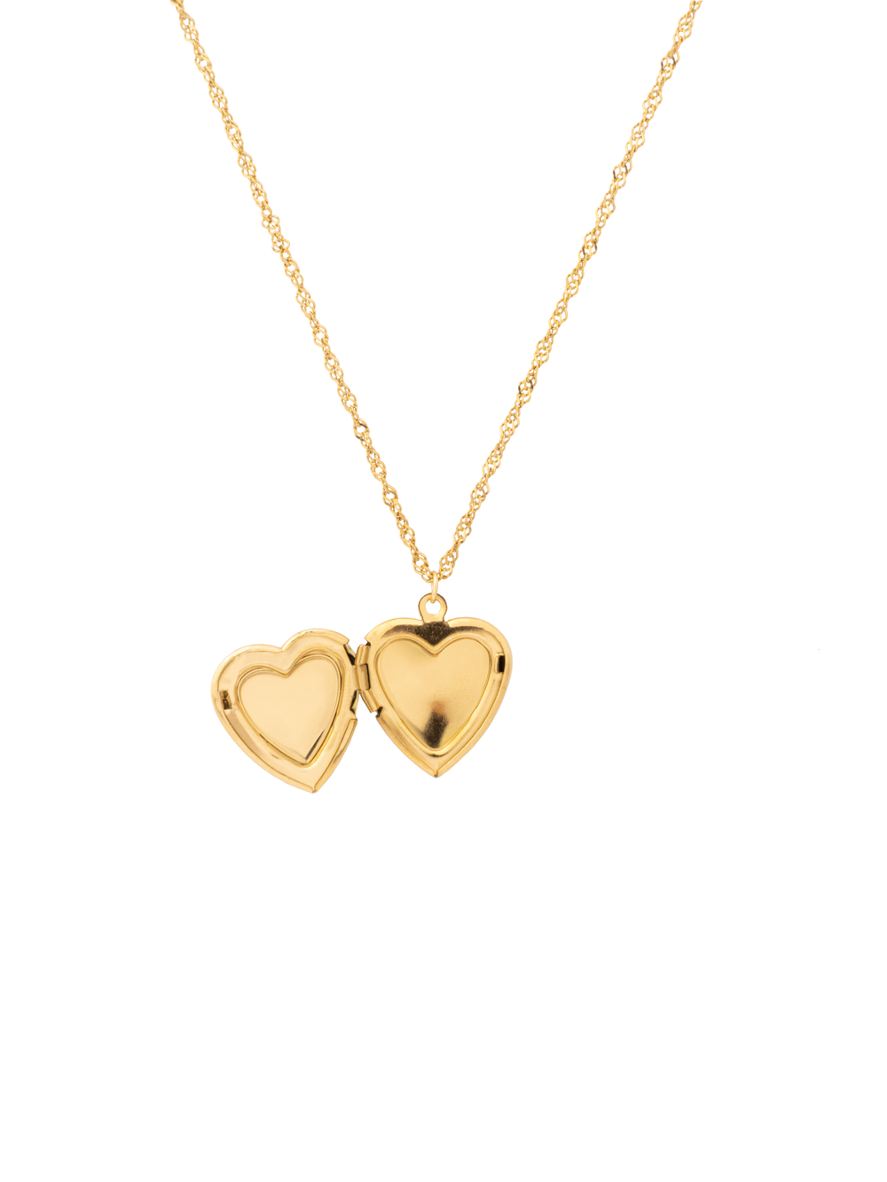 Collar Torcido Con Relicario Corazon