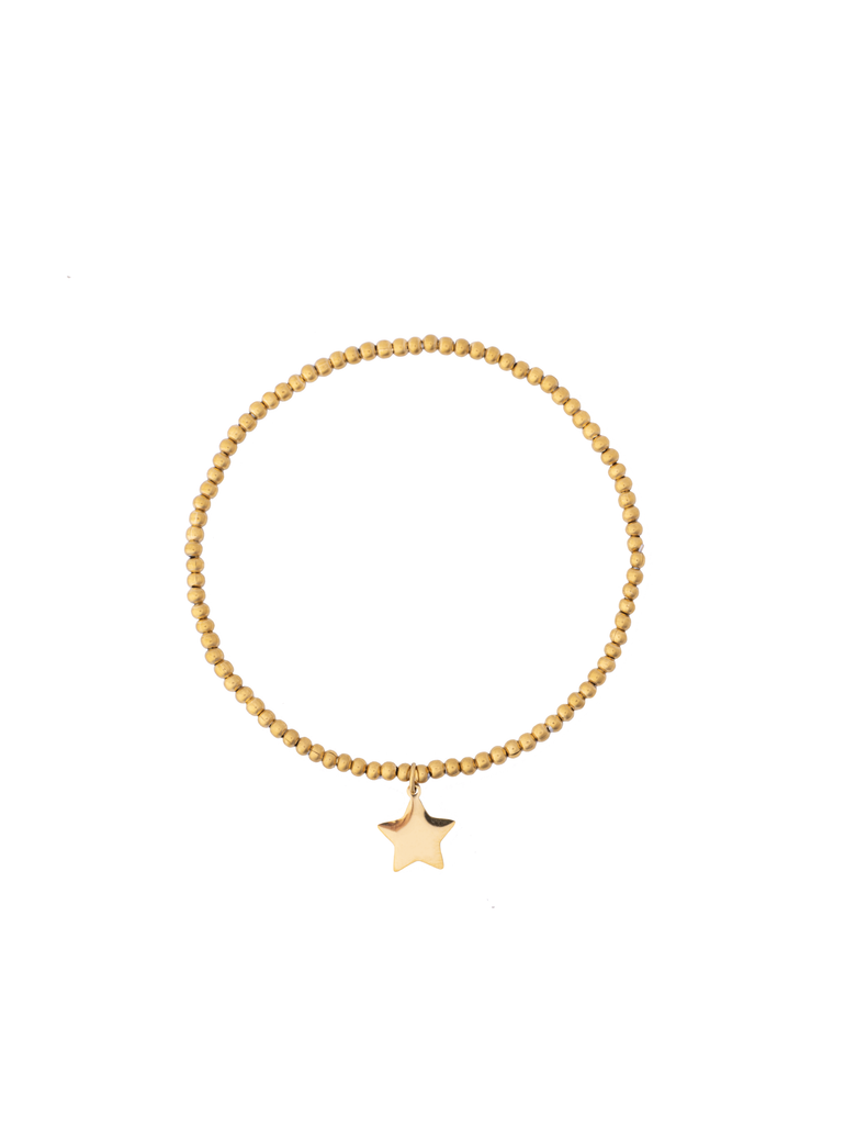 Pulsera Bolitas Con Dije Estrella