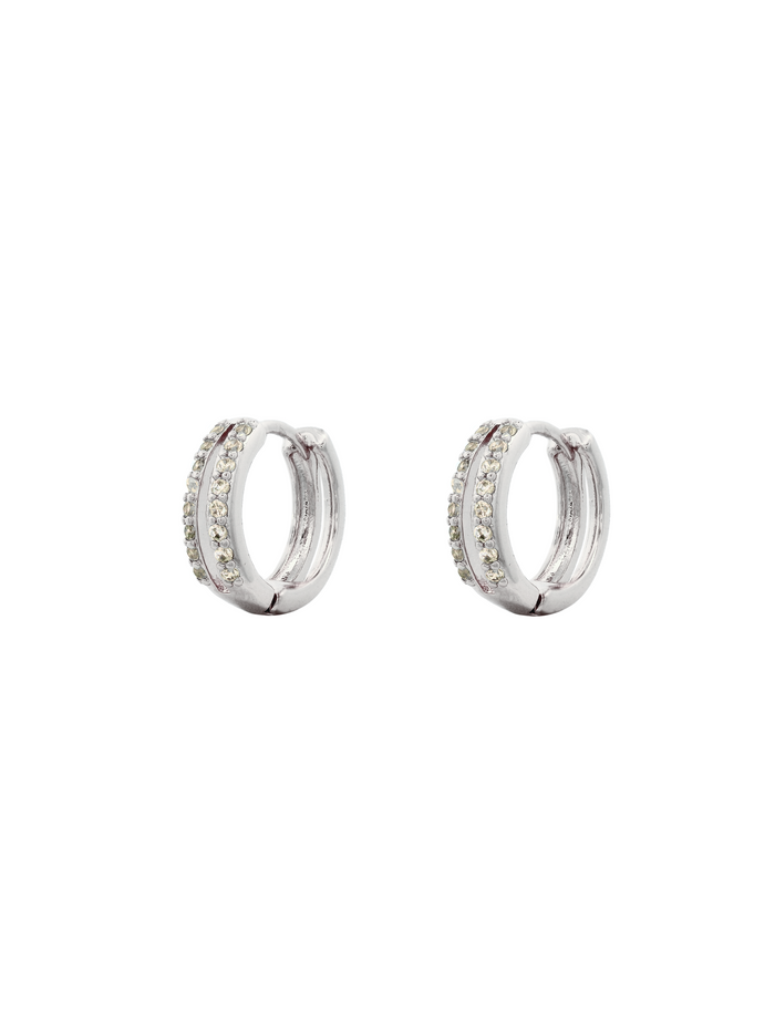 Par Arracada Doble Con Zirconias