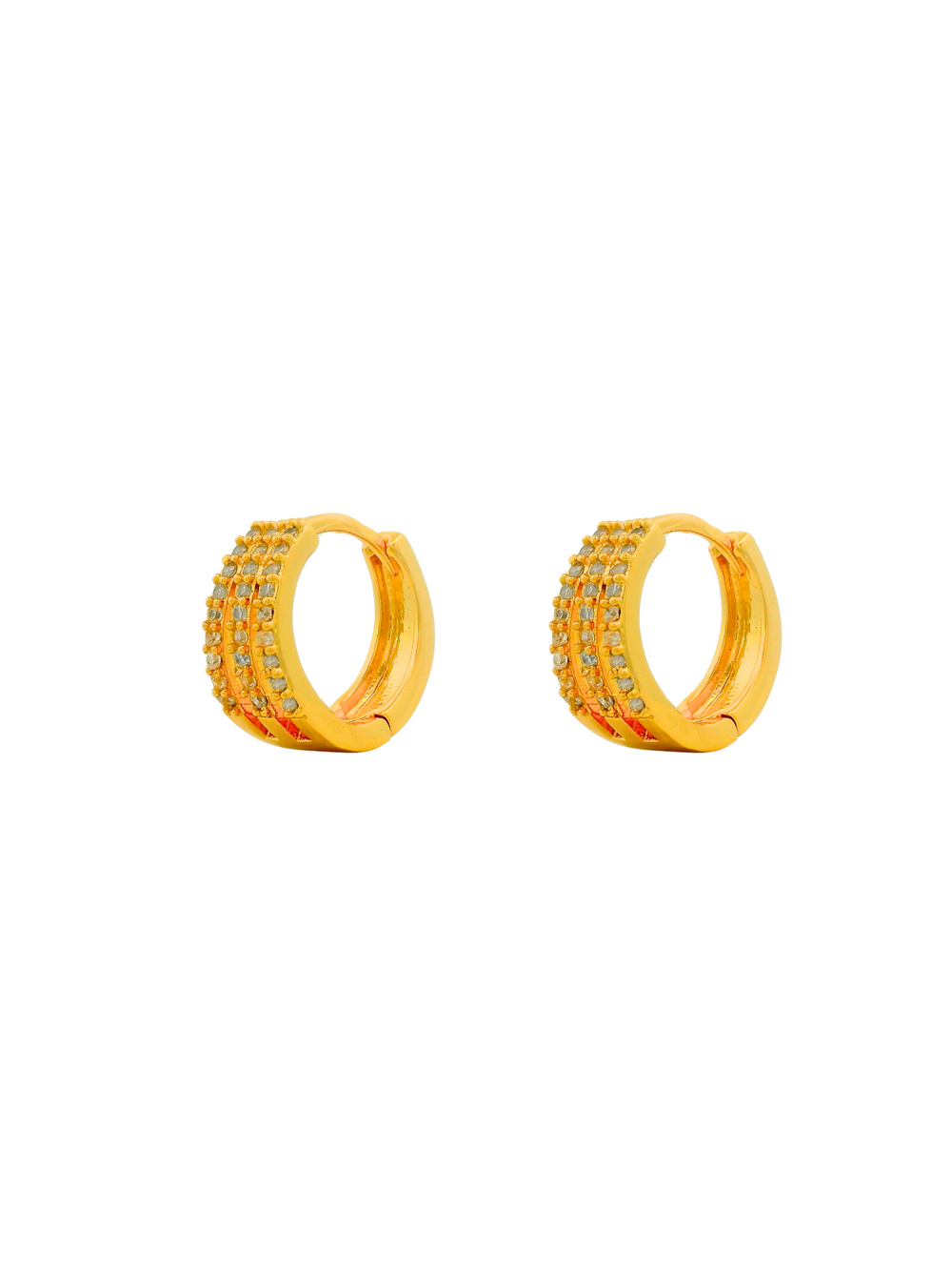 Par Arracada Triple Con Zirconias