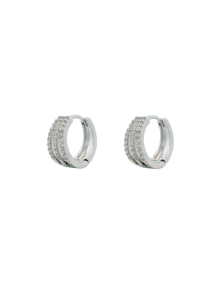 Par Arracada Triple Con Zirconias