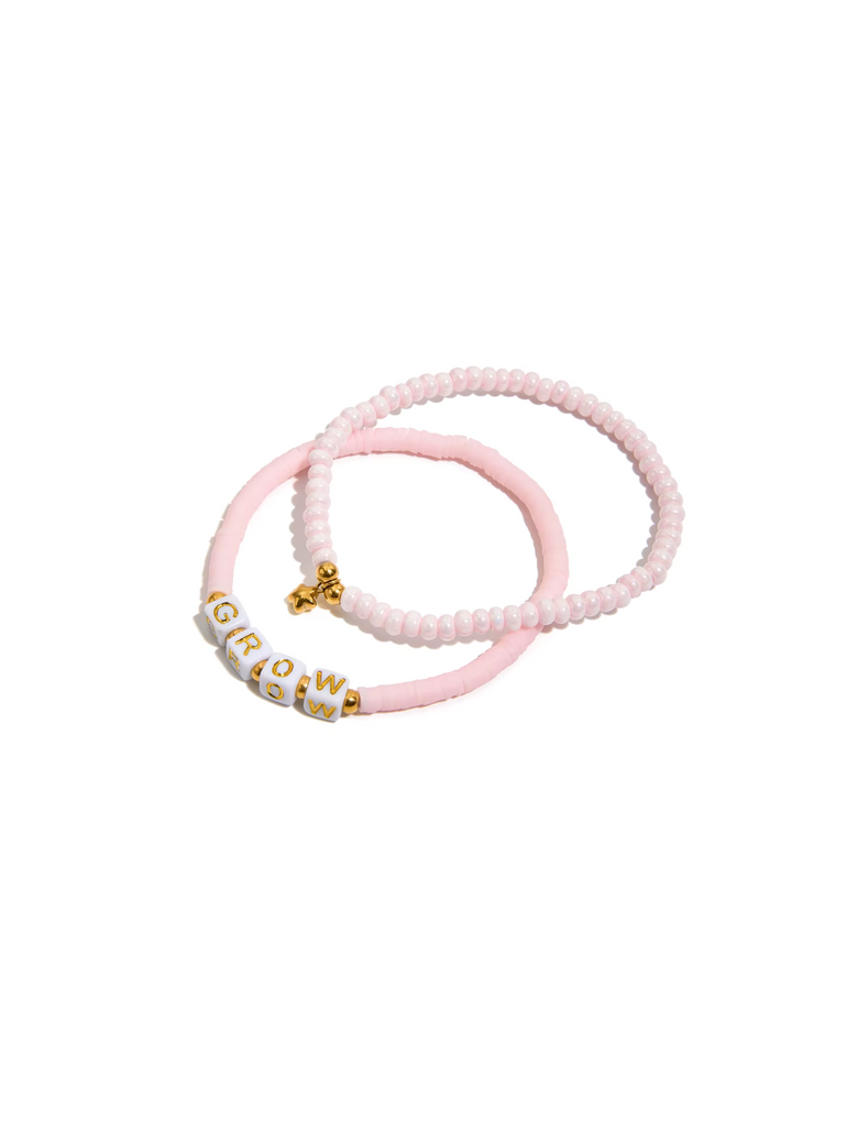 Set Pulseras Estrella y Grow Rosa