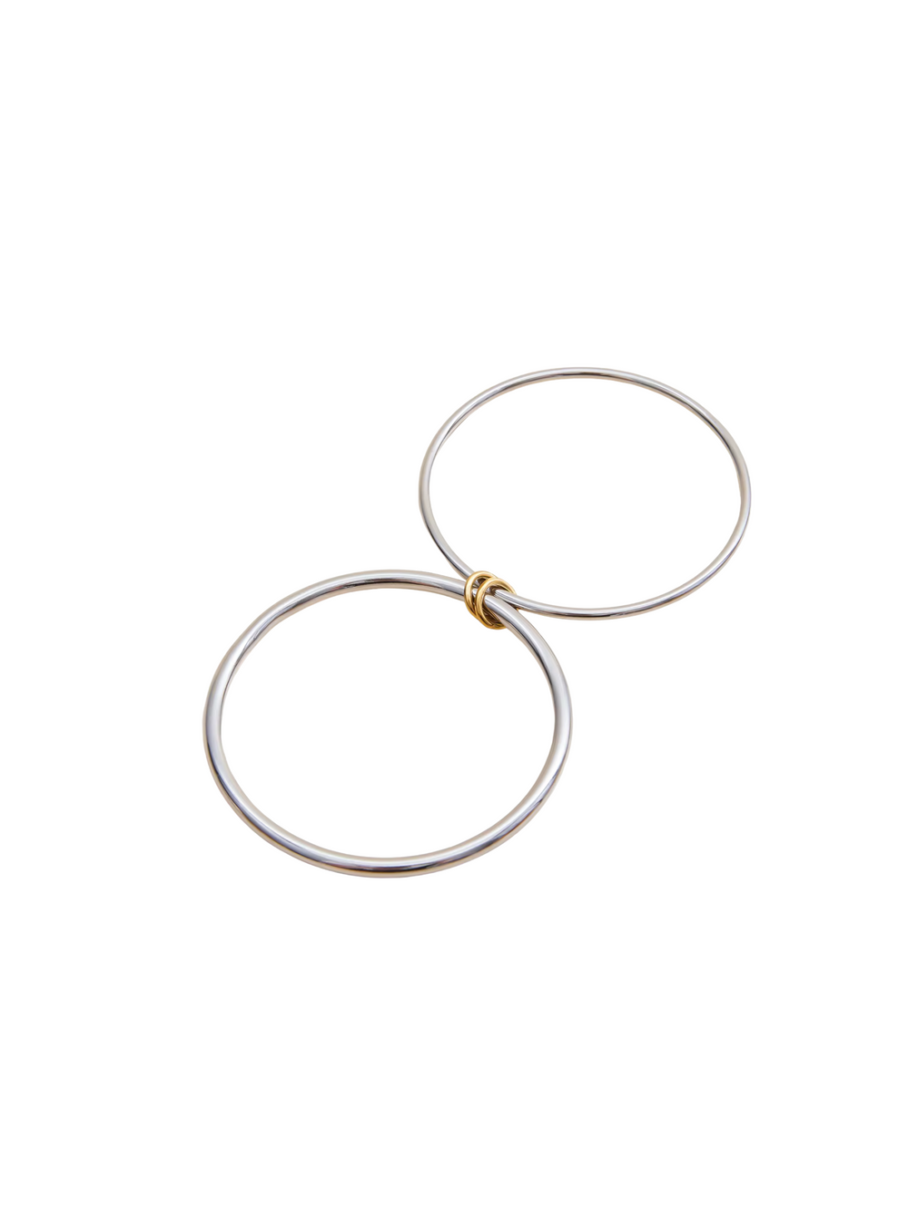 Brazalete Cerrado Doble Plateado