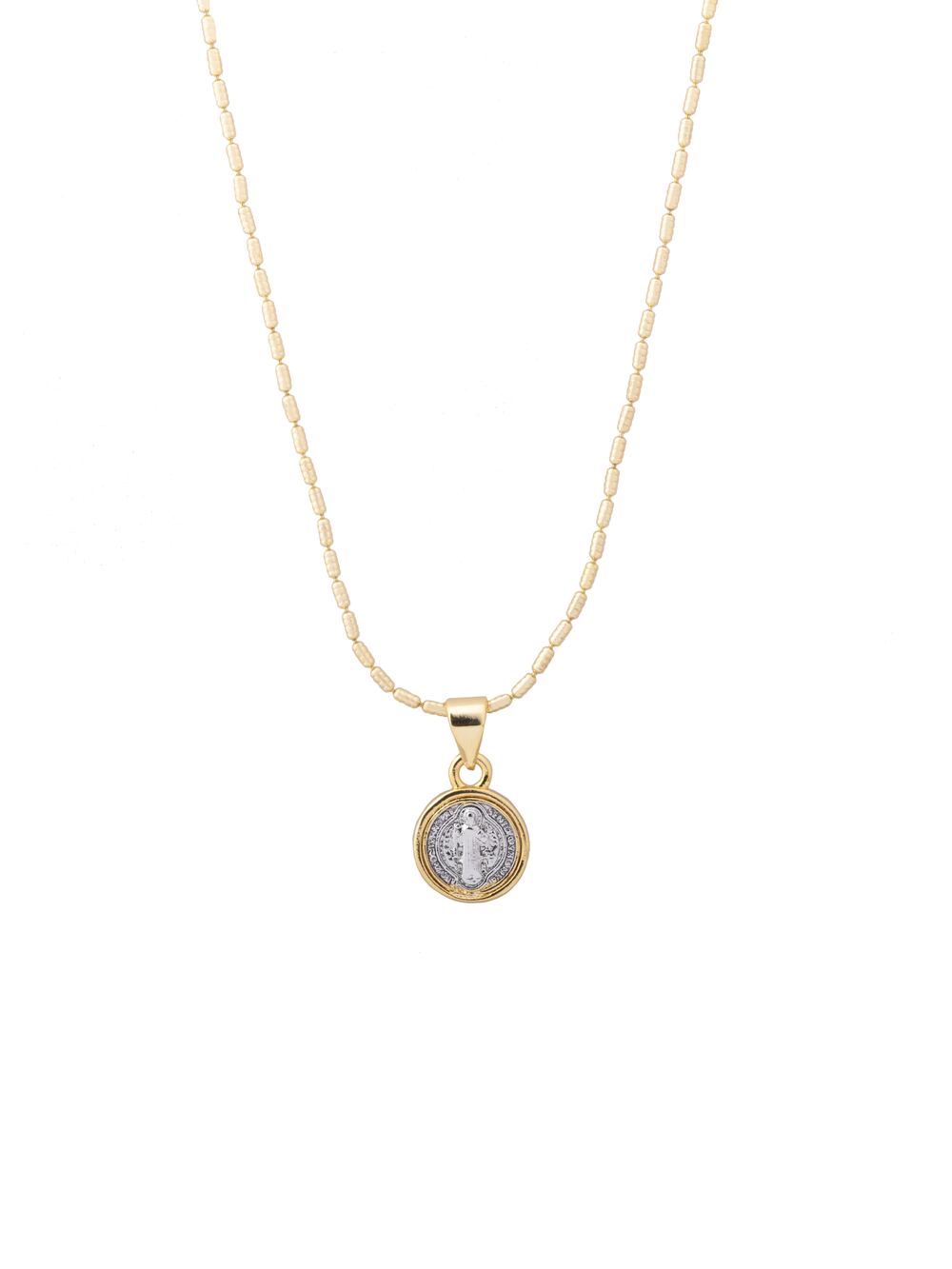 Collar Con Dije San Benito Combinado