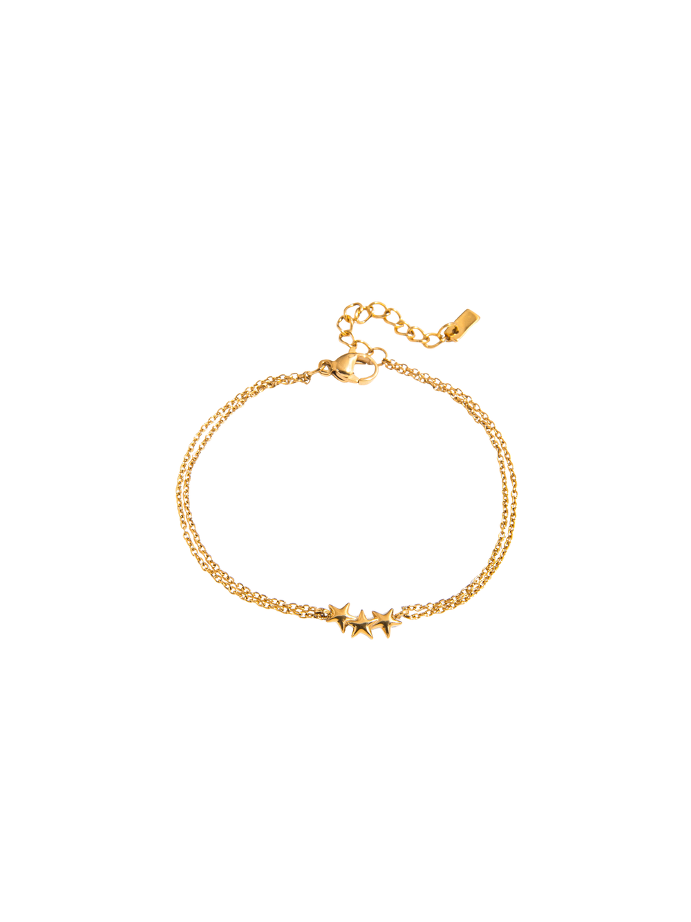 Pulsera Doble Con Triple Estrella