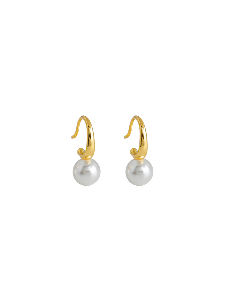 Par Arete Colgante Con Perla
