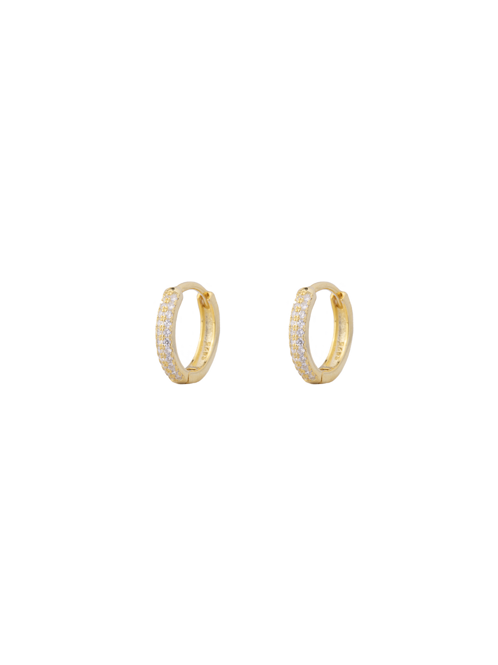 Par Arracada Mitad Zirconias 13 mm