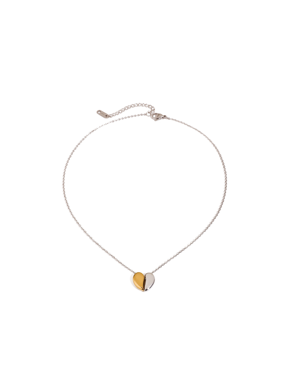 Collar Con Corazon Combinado