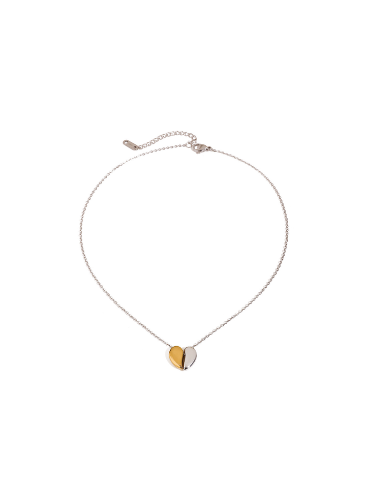 Collar Con Corazon Combinado