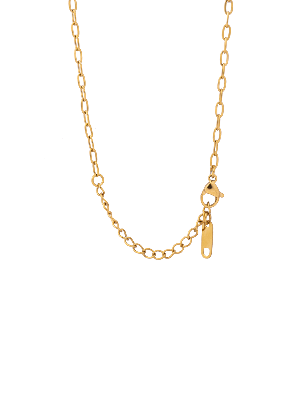 Collar Eslabon Ovalado Con Tres Circulos