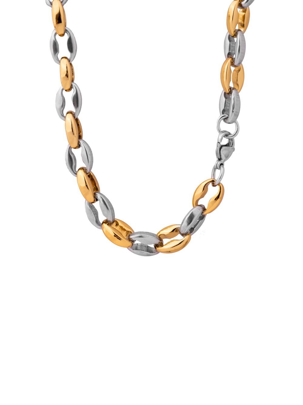 Collar Eslabon Ovalado Bean Combinado