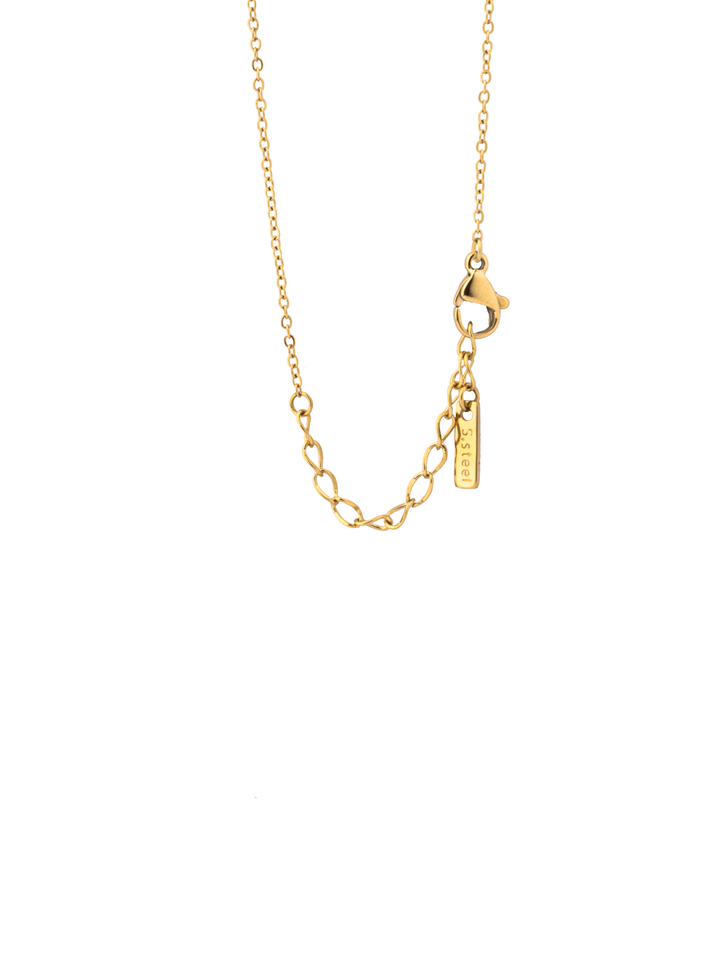 Collar Corbatin Con Destellos y Doble Cadena