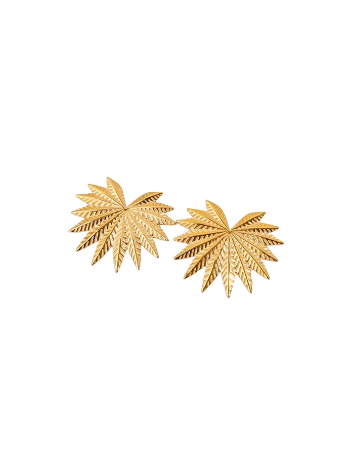 Par Arete Hojas Con Textura