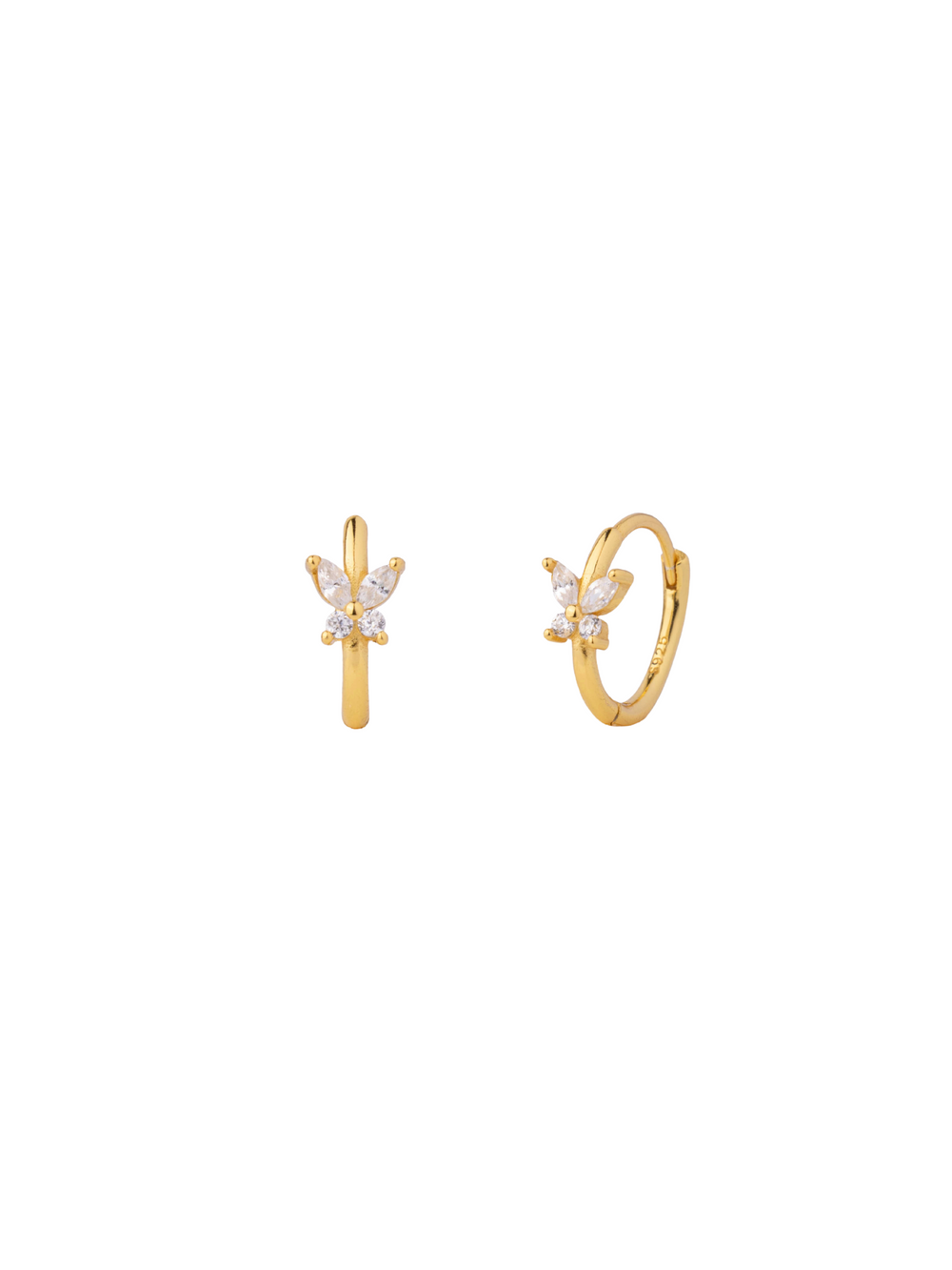 Arracada Con Mariposa Zirconia