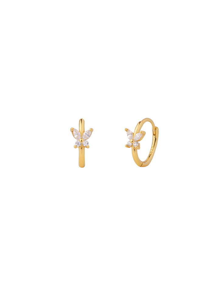 Arracada Con Mariposa Zirconia