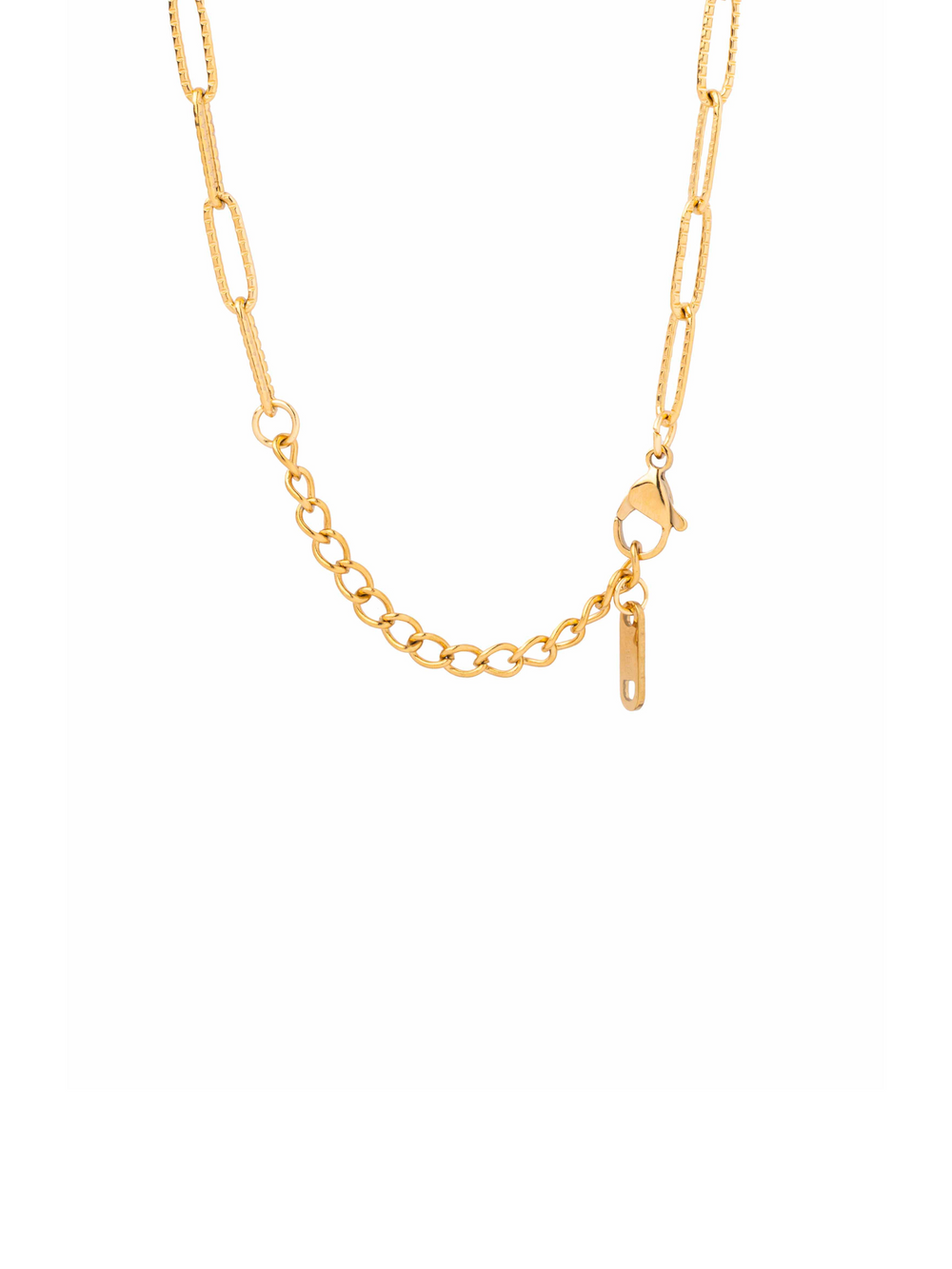 Collar Eslabones Con Textura 4 mm