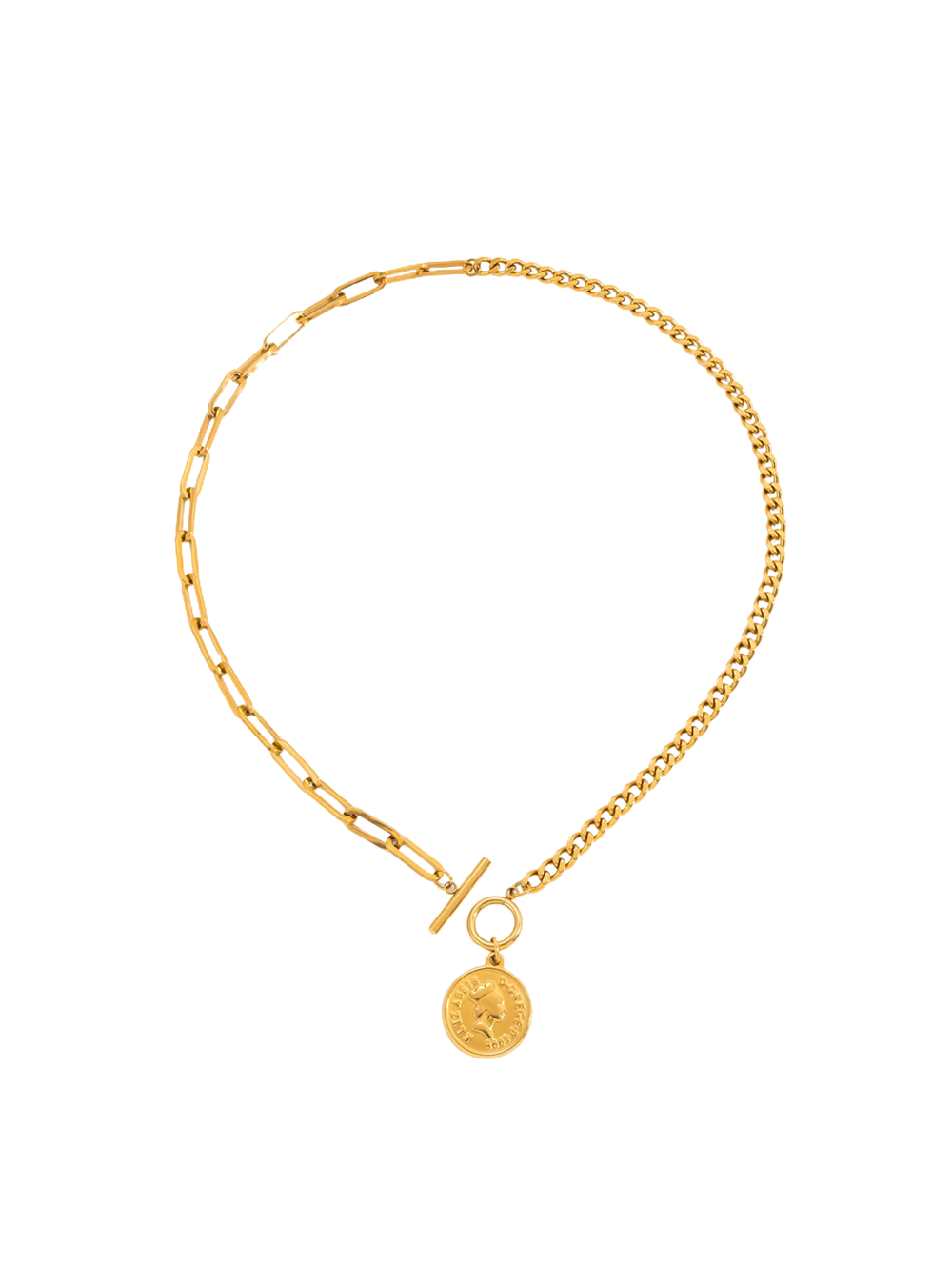 Collar Cadena Con Dije Moneda