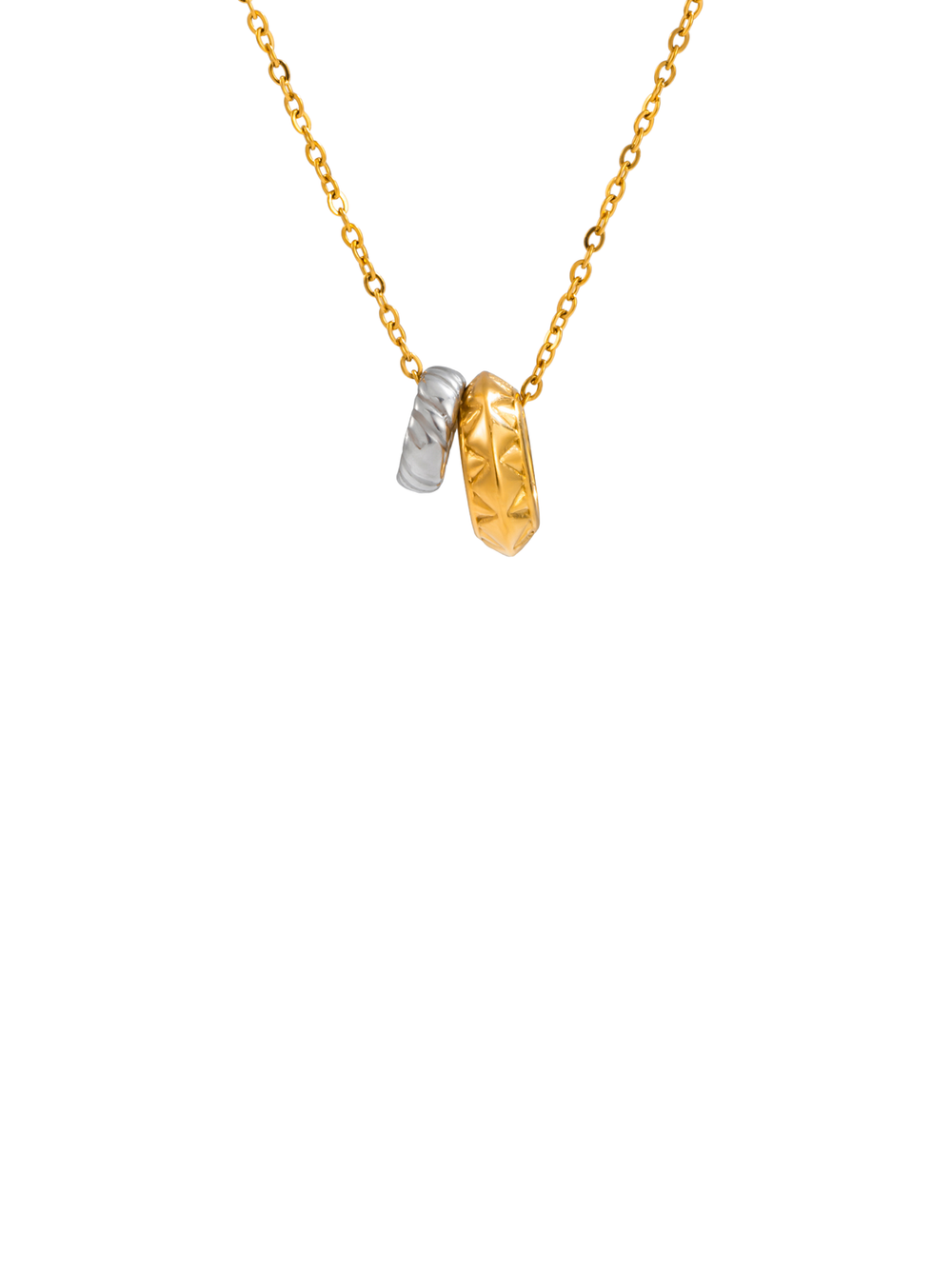 Collar Con Dos Circulos Combinado