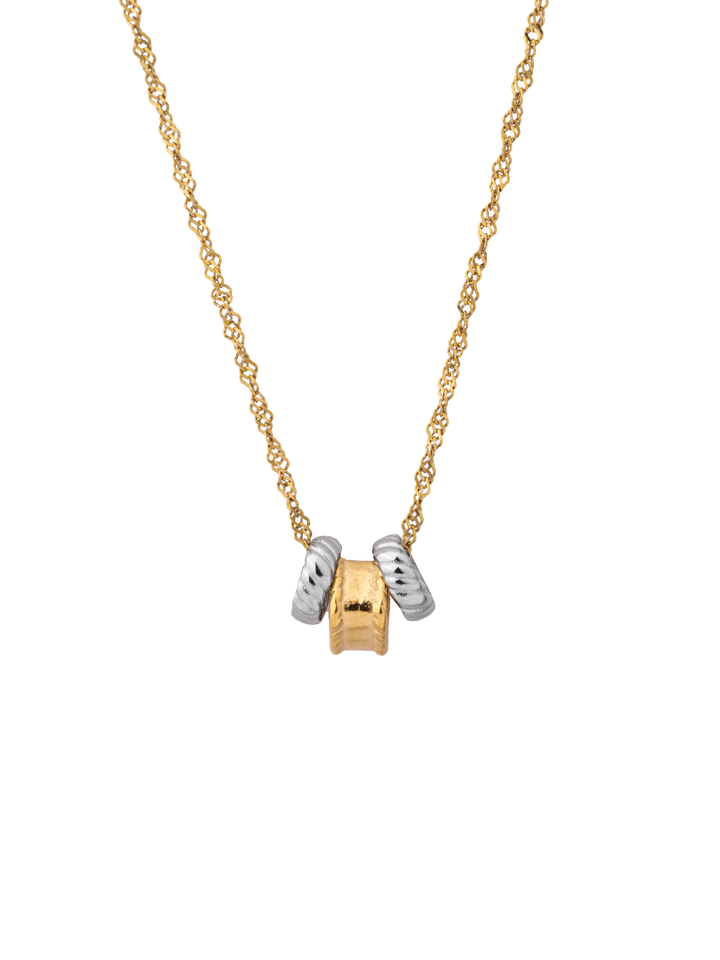 Collar Torcido Triple Dije Combinado