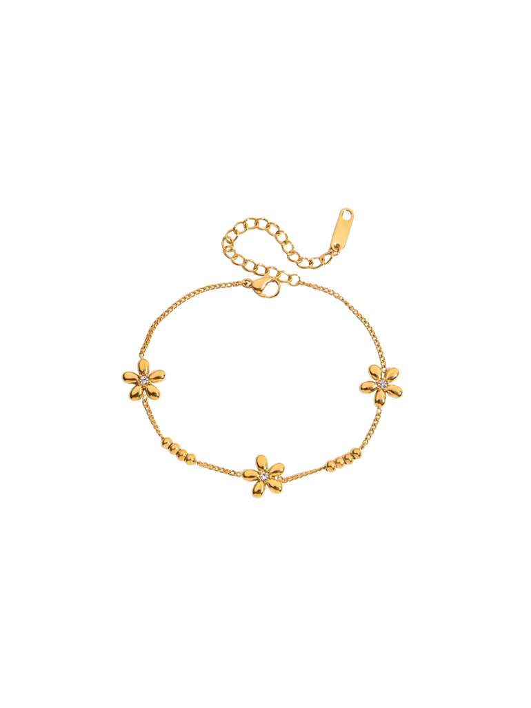 Pulsera Flores y Bolitas