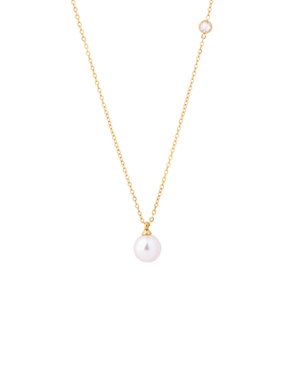 Collar Perla Con Zirconia