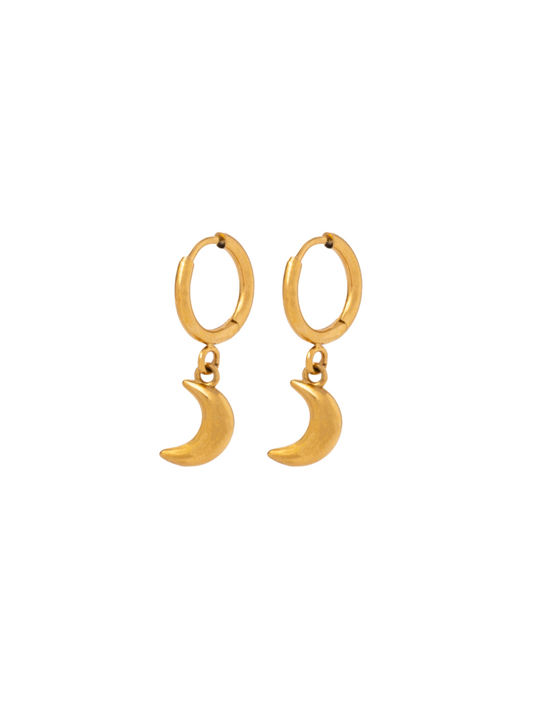 Par Arracada Con Dije Luna Lisa