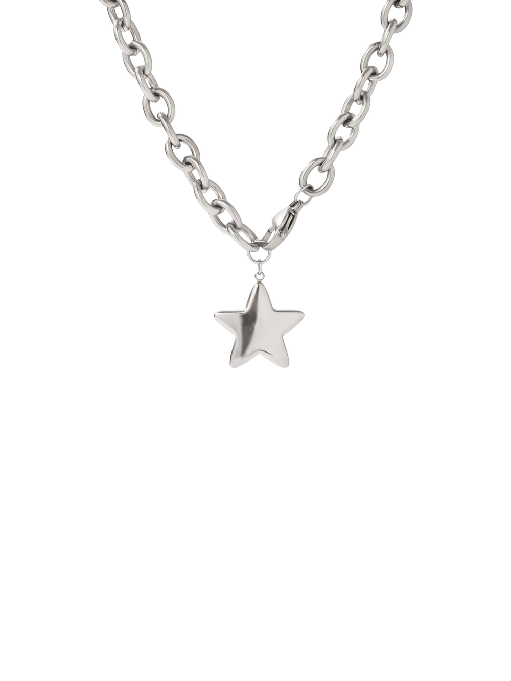 Collar Eslabones Con Dije Estrella