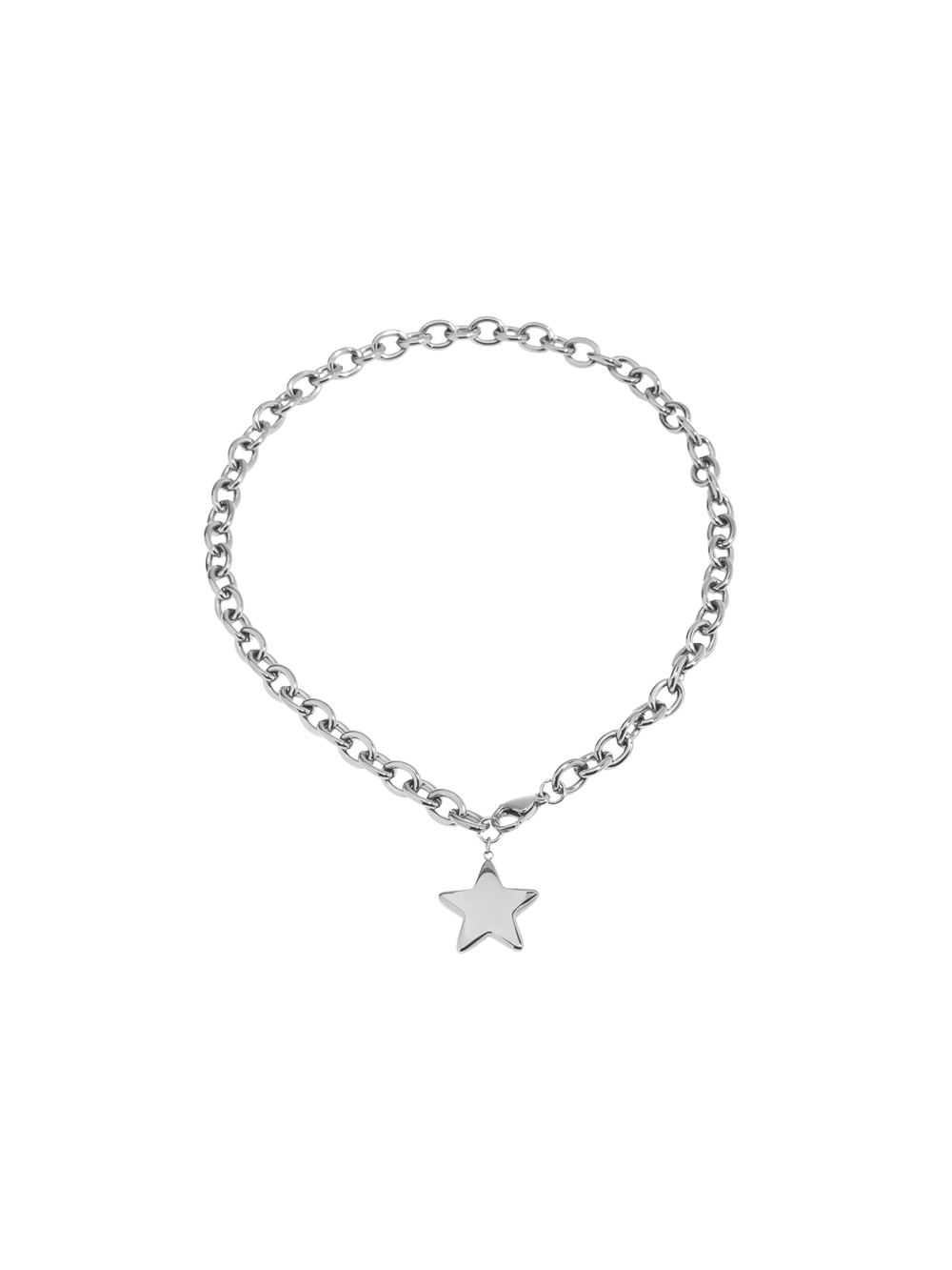 Collar Eslabones Con Dije Estrella