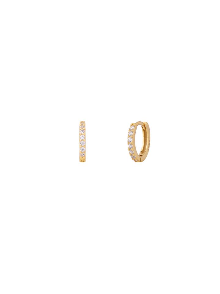 Arracada Con Zirconias 11 mm