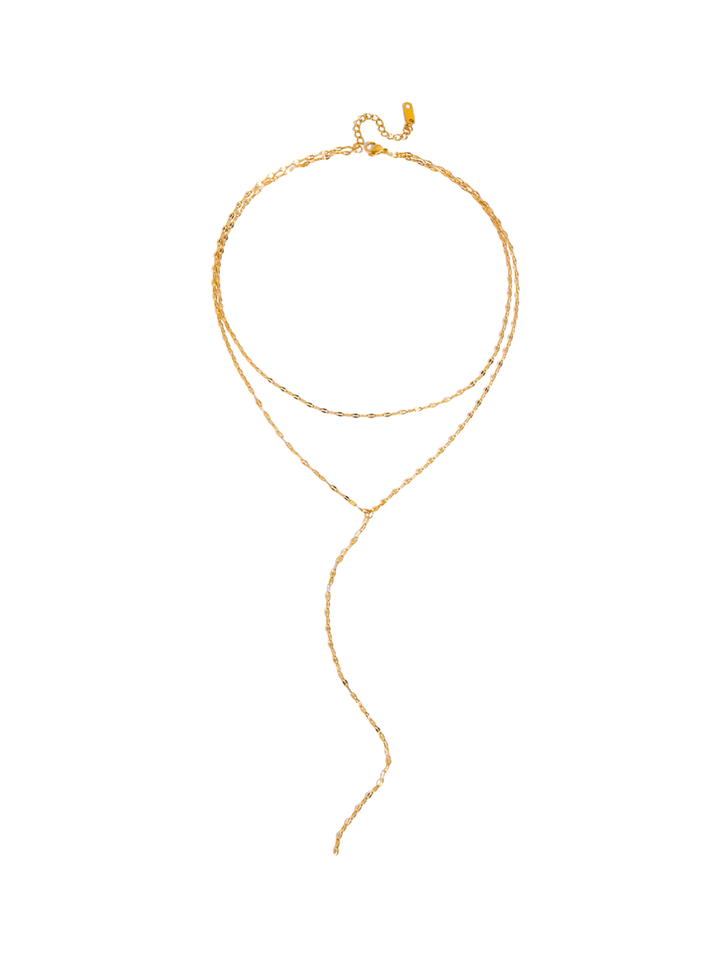 Collar Corbatin Doble Ovalado Planchado