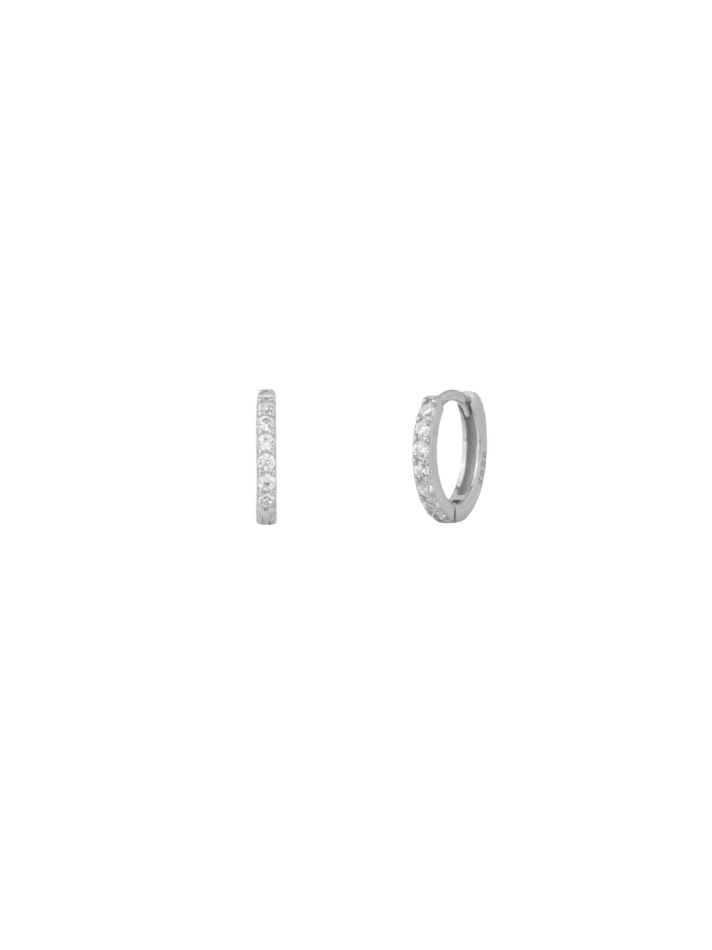Arracada Con Zirconias 11 mm