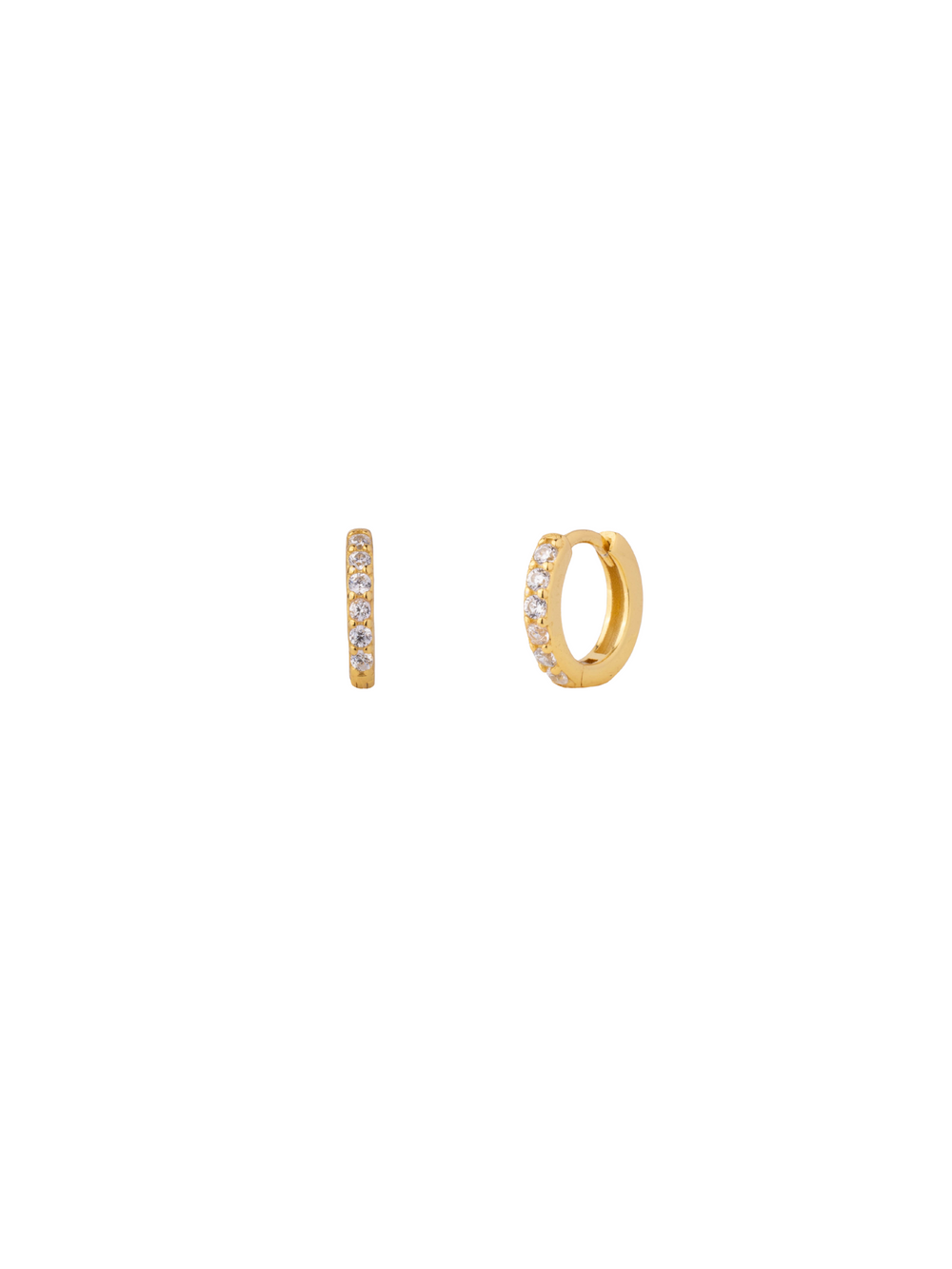 Arracada Con Zirconias 10 mm