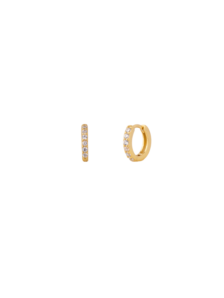 Arracada Con Zirconias 10 mm
