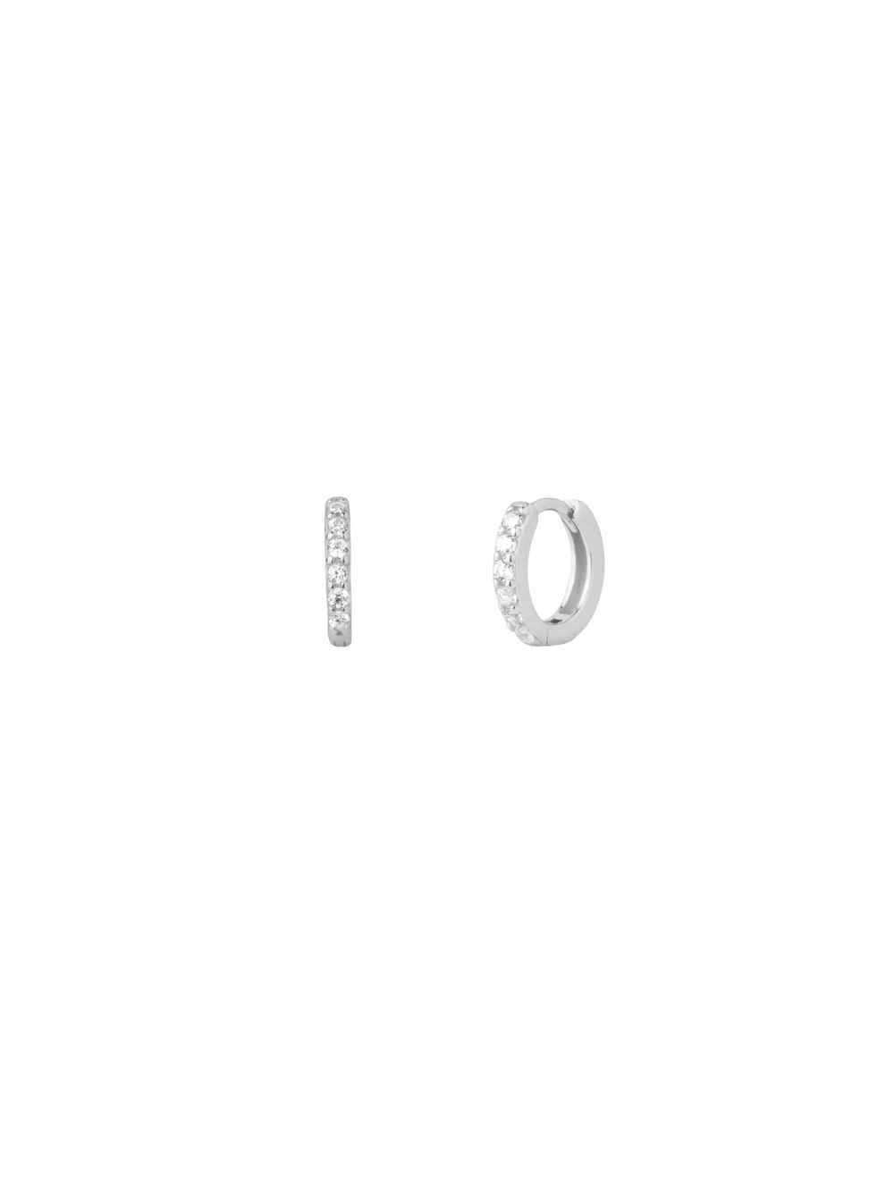 Arracada Con Zirconias 10 mm