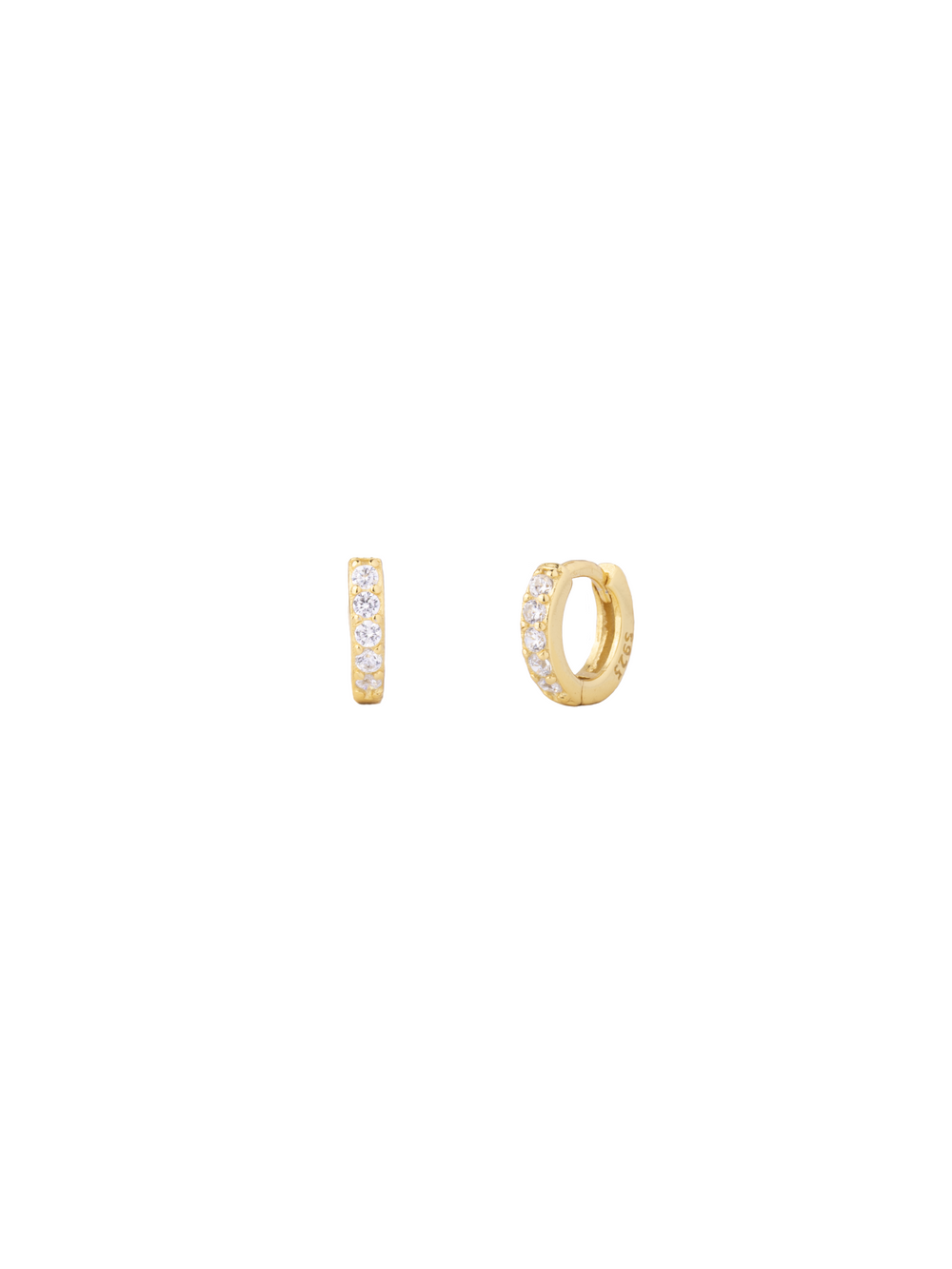 Mini Arracada Zirconias 9 mm