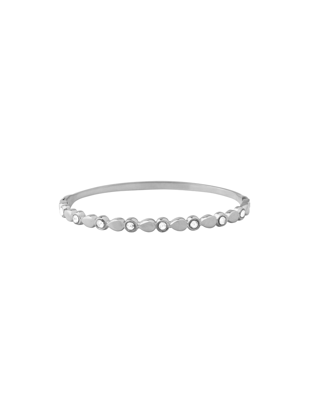 Brazalete Ovalos y Zirconias Intercalados