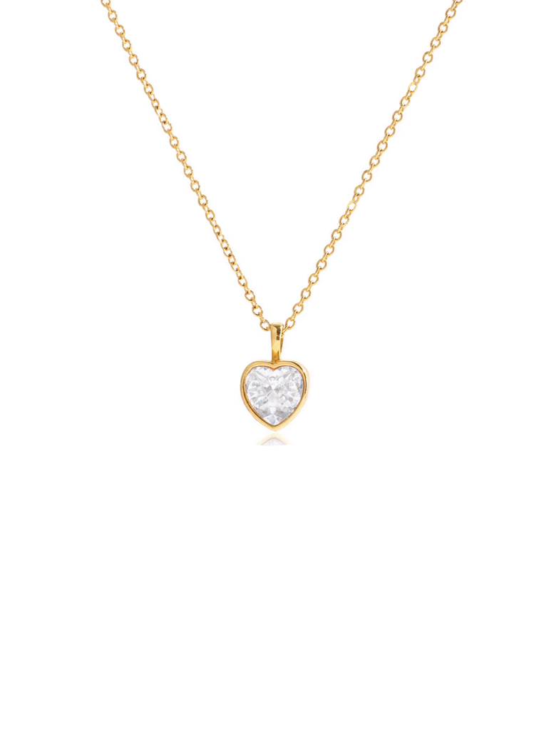 Collar Con Dije Corazon Zirconia