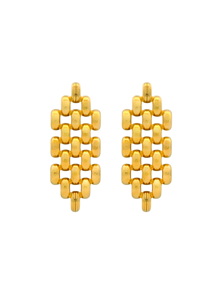 Par Arete Tejido Tipo Malla