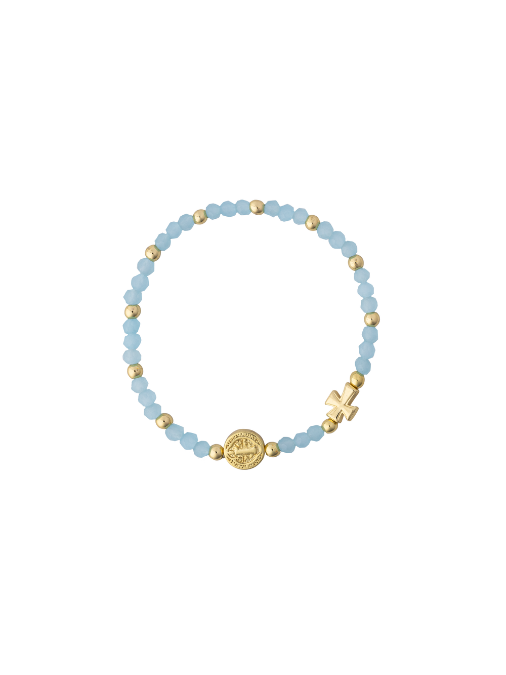 Pulsera Chaquiras San Benito y Cruz