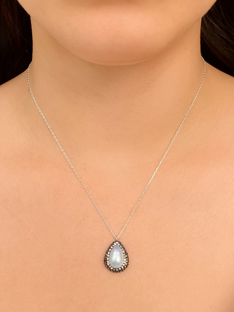 Collar Con Gota Perla Barroca