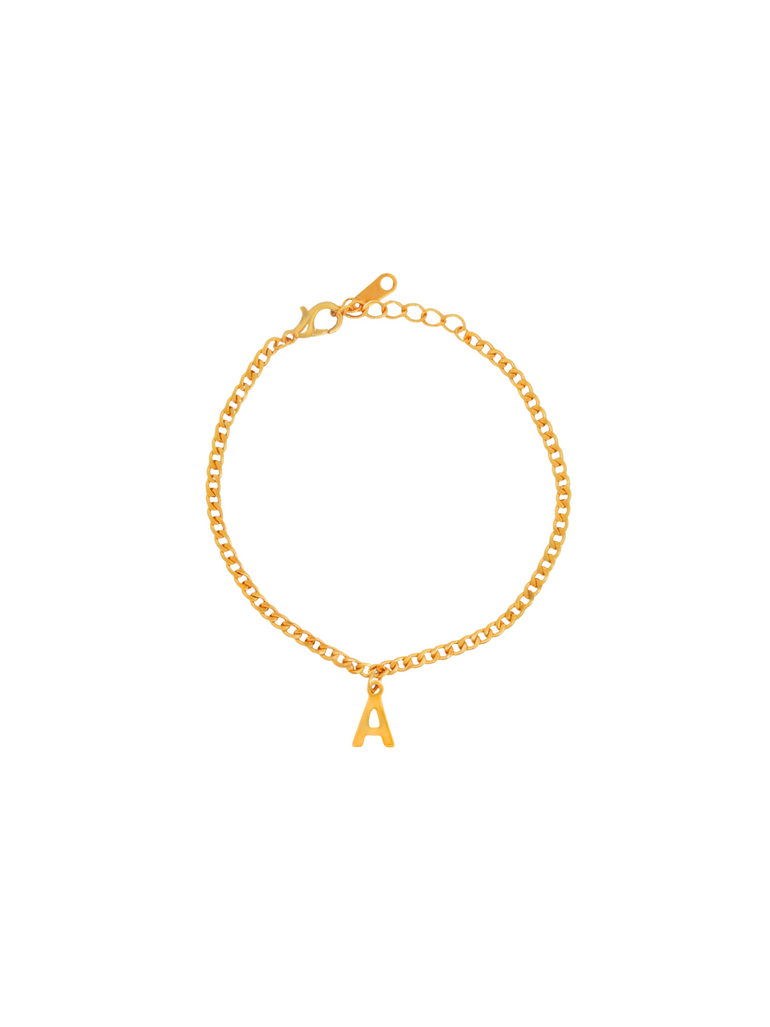 Pulsera Cadena 3 mm Con inicial