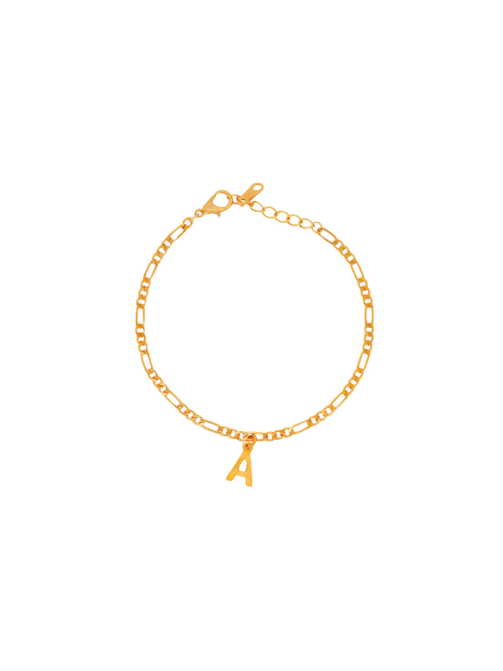Pulsera Eslabones 3 mm Con Inicial