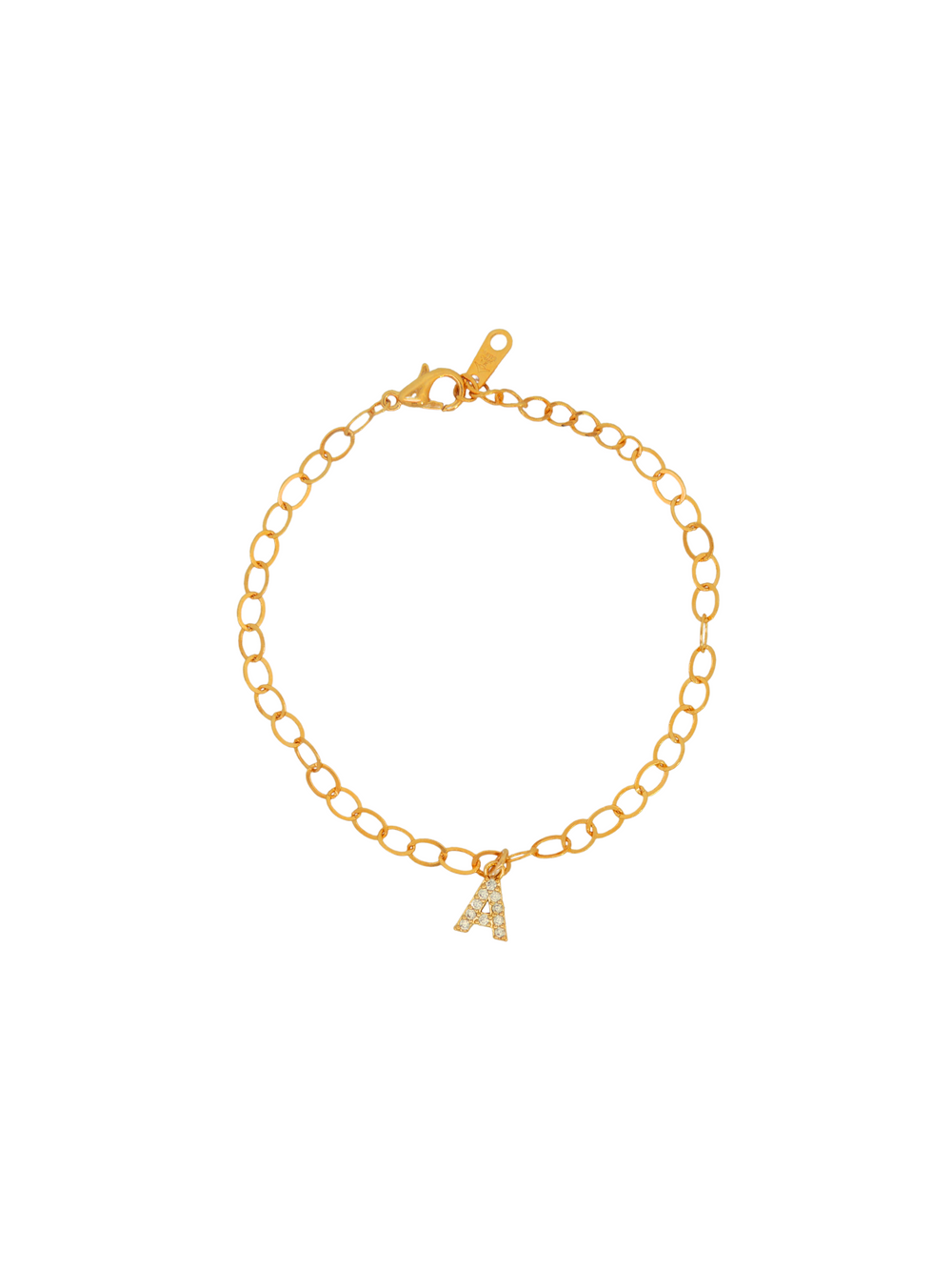 Pulsera Eslabon Circular Con Inicial