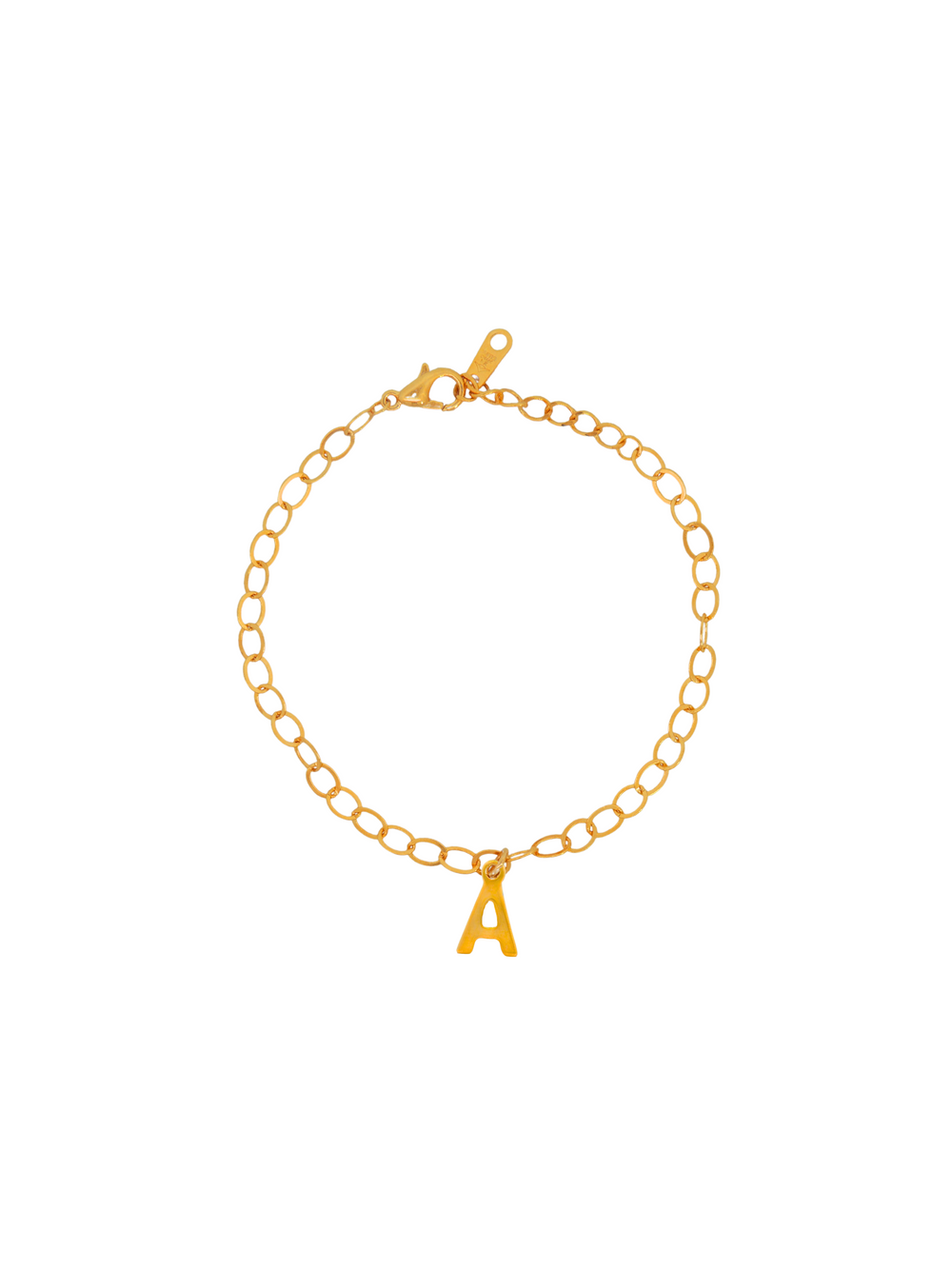 Pulsera Eslabon Circular Con Inicial