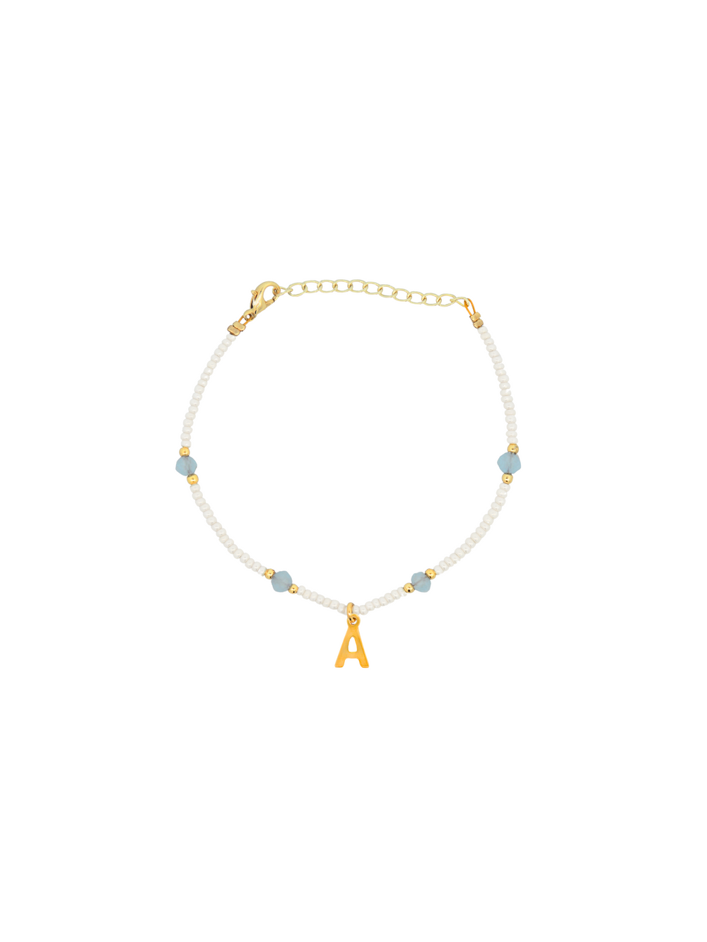 Pulsera Inicial Piedritas de Color
