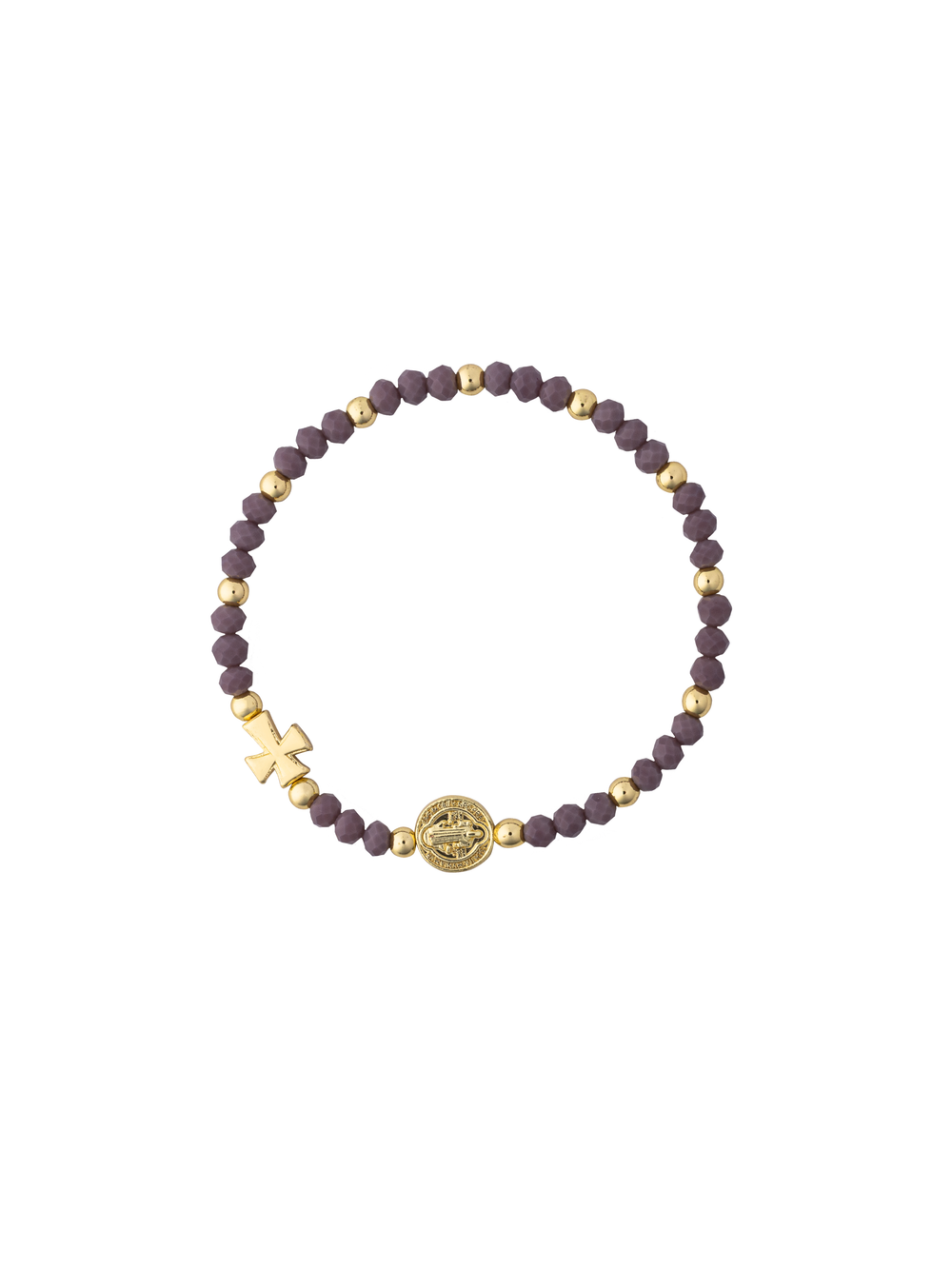 Pulsera Chaquiras San Benito y Cruz