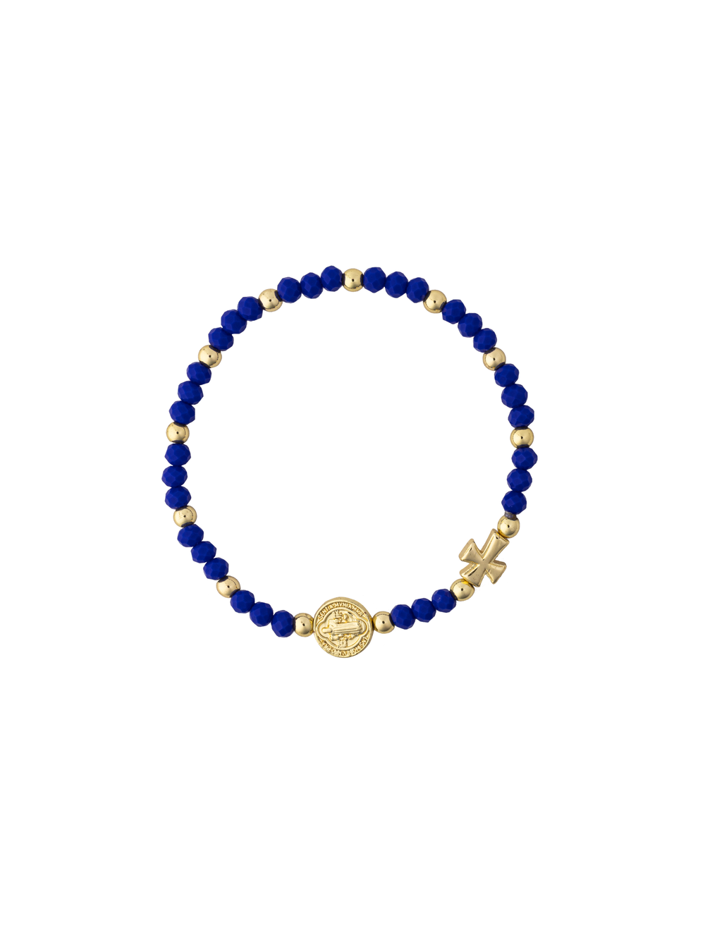 Pulsera Chaquiras San Benito y Cruz