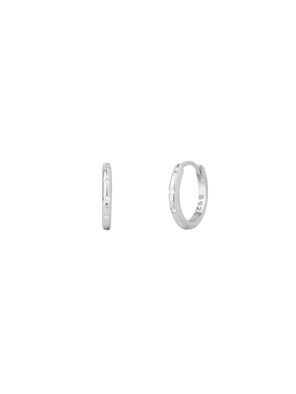 Arracada Con Cuatro Zirconias 13 mm