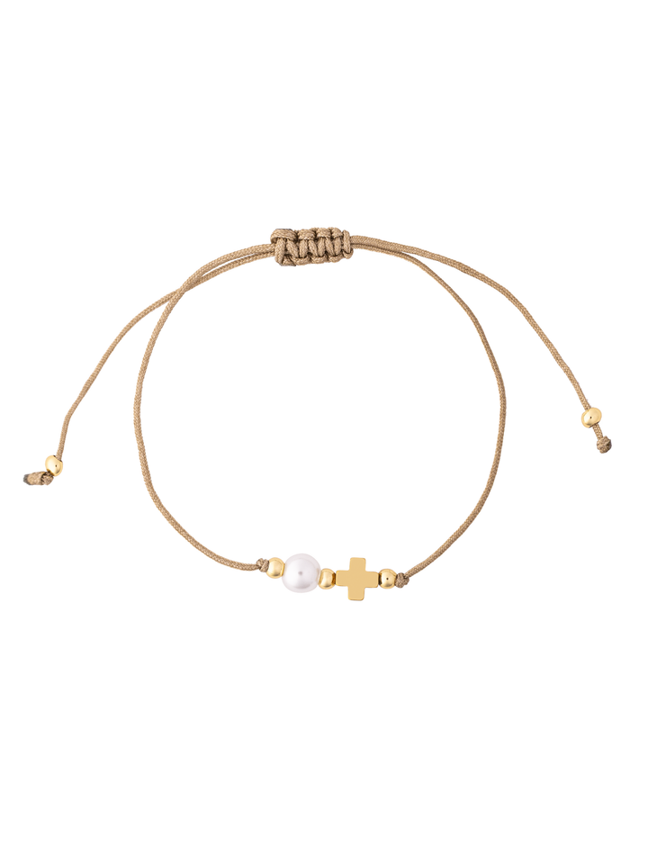 Pulsera Hilo Con Perlita y Dije