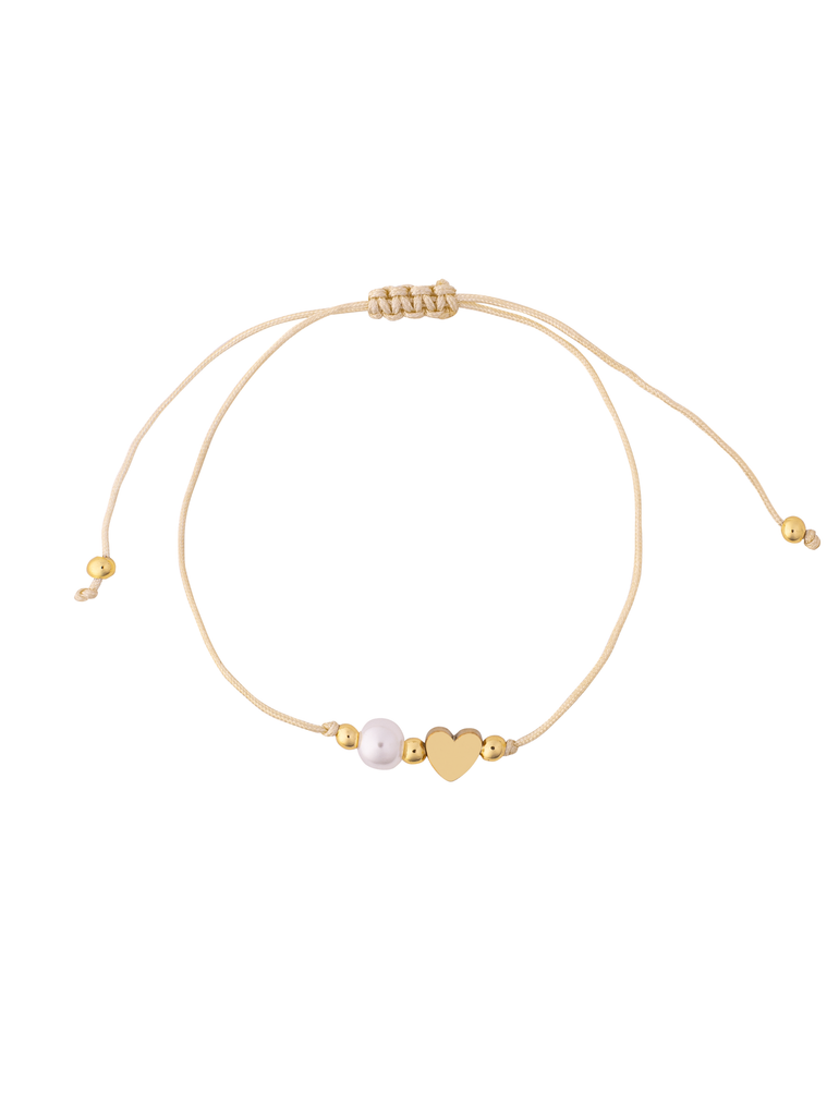 Pulsera Hilo Con Perlita y Dije